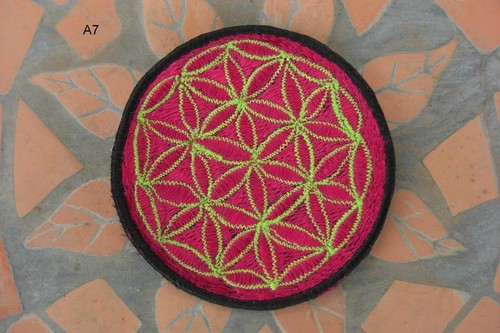 AUFNÄHER PATCH Flower Of Life blume des lebens goa psy indien inde nepal yoga ॐ - Bild 7 von 42