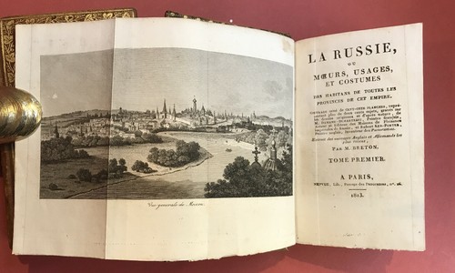 Breton de La Martinière La Russie, ou moeurs, usages 1813 bella legatura illustr - Foto 3 di 7
