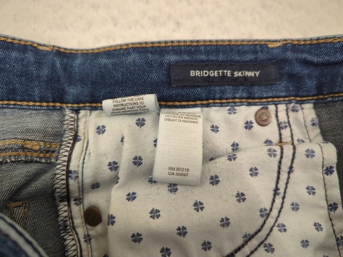 Pantalones de mezclilla para mujer Lucky Brand Bridgette ajustados al tobillo 4/27R Candiani italiano fabuloso - Imagen 11 de 18
