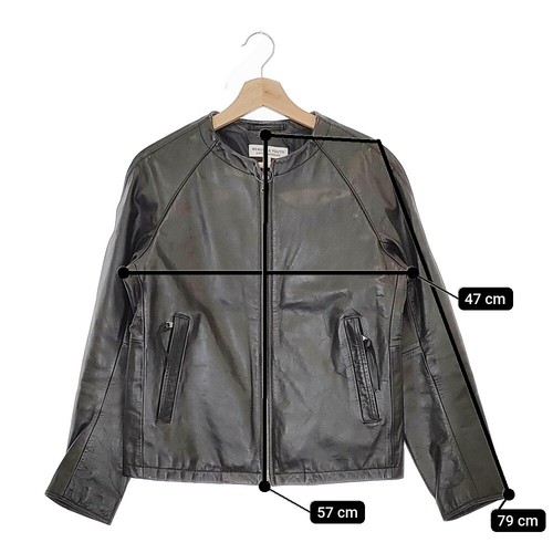 BEAUTY&YOUTH UNITED ARROWS Cow No Collar Riders Leather jacket black 4-1219T♪ - Picture 5 of 10