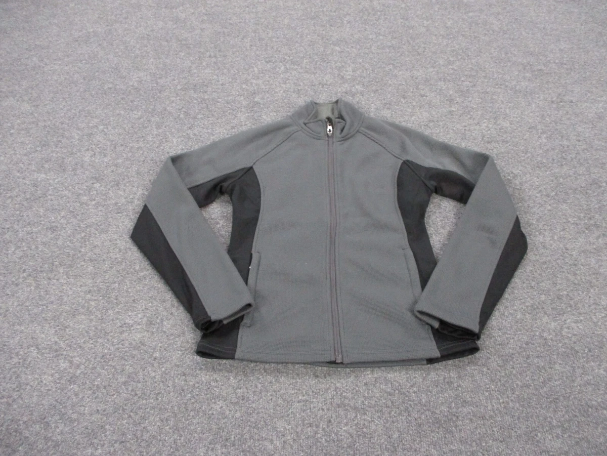 Spyder Jacket Adult S Gray Full Zip Long Sleeve Hooded Textured