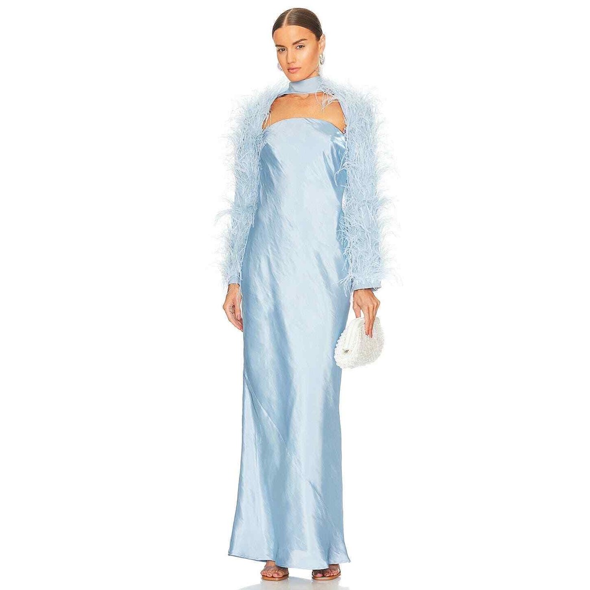 Cult Gaia Perla Gown in Ice Blue US10 | eBay