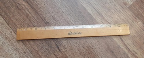 vintage 12 inch RULER -- STRATELINE Wood | eBay