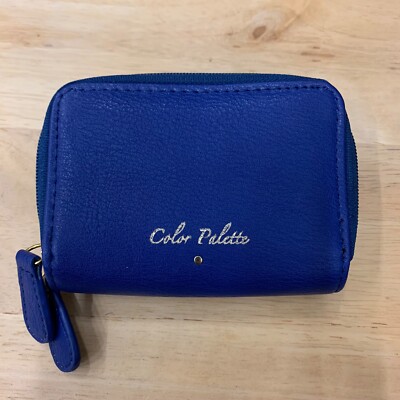 Color Palette Blue Indigo Wallet Wristlet Zippered 