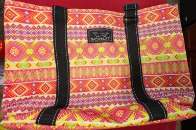 Scout Tote Beach Bag Cooler w 2 Inside Sections w Pockets & Adj Canvas Straps