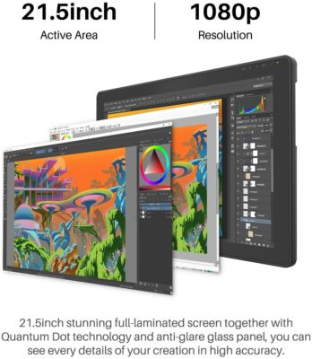 【美品】HUION 液タブ Kamvas22 Plus GS-2202 Huion Kamvas Studio22 Stand-alone pen display computer 16G