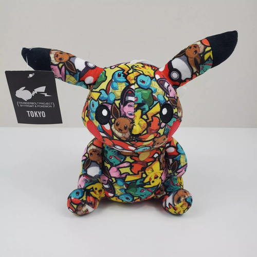 Pokemon Plush 8" PIKACHU GRAFFITI Plushie New Gift Toy Stuffed Animal Toy Figure - Afbeelding 1 van 4