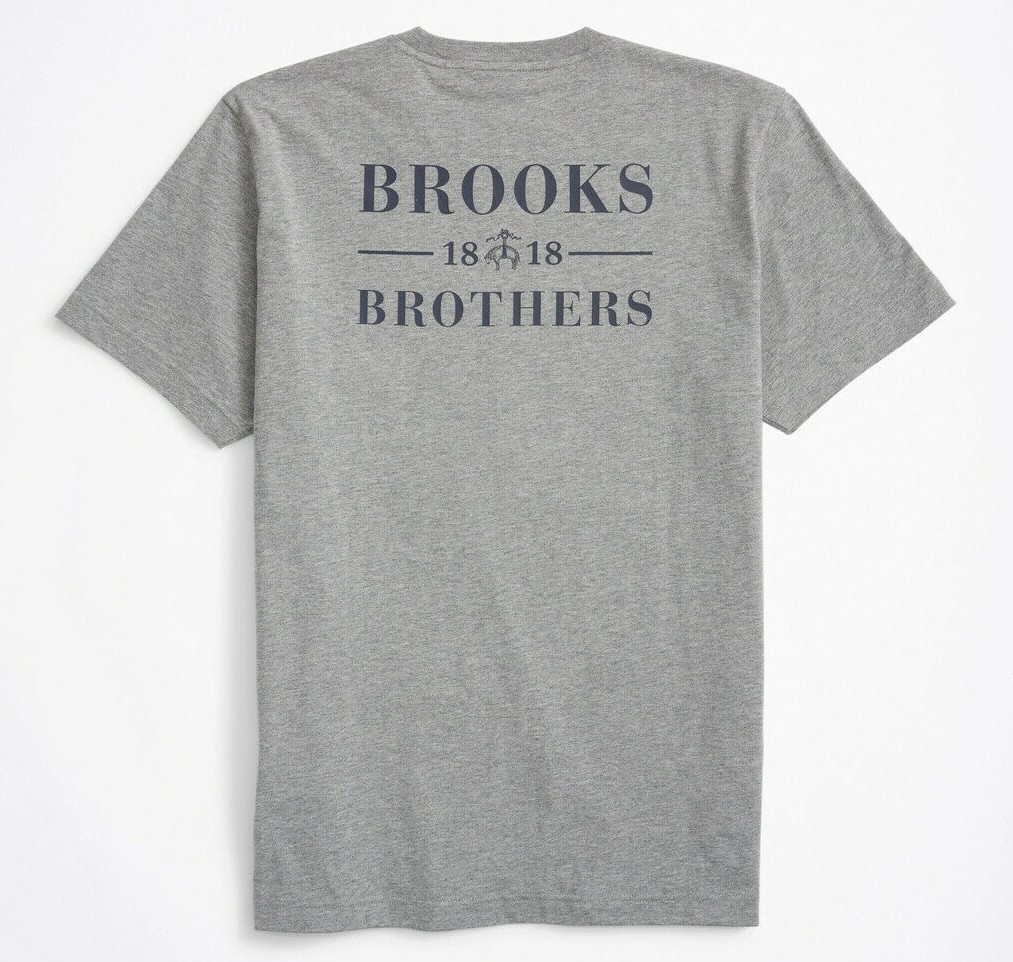 NWT Brooks Brothers Men's 1818 Graphic All Cotton Crew Neck Short