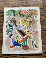 2 Playskool Vintage Tray Frame Puzzles Golden Press 80-12B, 80-12C Children RARE