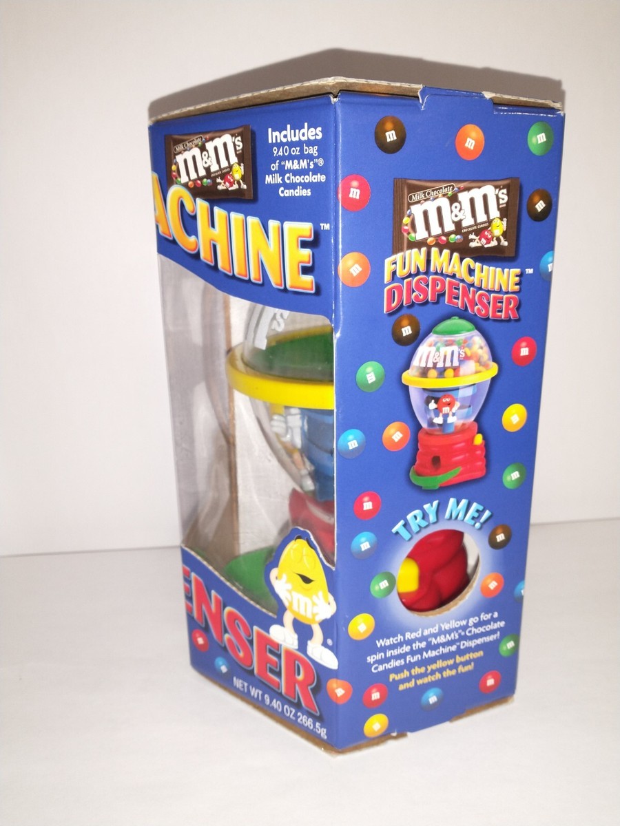 M&M's Fun Machine Chocolate Candy Dispenser Spinning Red and