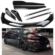 For VW GOLF MK7 Front Bumper Lip Splitter Spoiler Body Kit Side Skirt Glossy