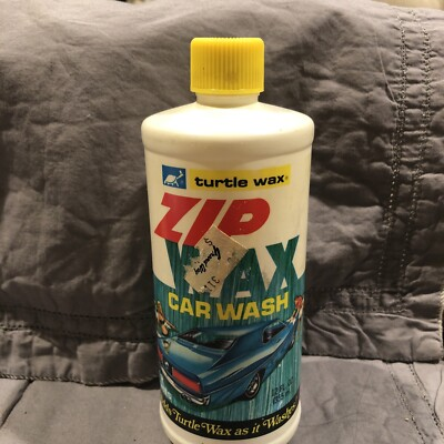 #ad Turtle Wax Zip Wax Car Wash 12 Oz Cleans As It Shines Vintage Mostly Full $7.04