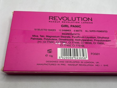 Brand New & Boxed REVOLUTION Girl Panic Eyeshadow Palette- 18 Exclusive Shades - Picture 5 of 5