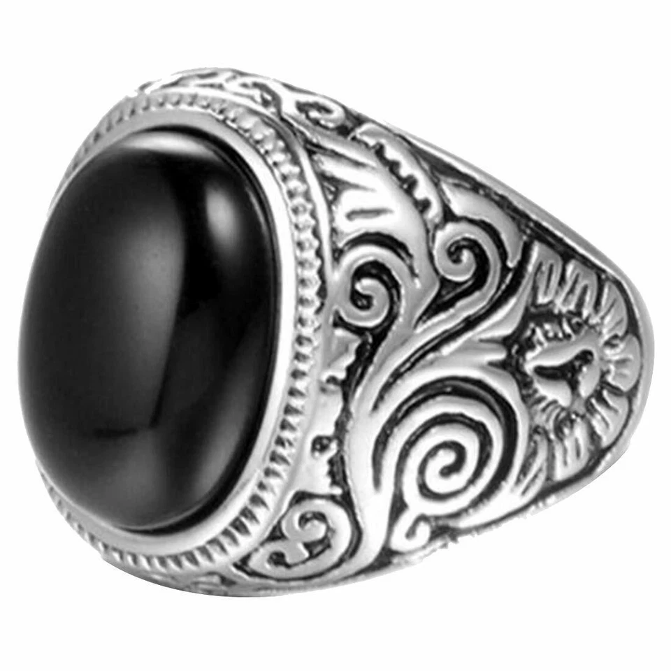 Black Cobra Oxidized Silver Ring for Men & Boys (Nagmani Cobra) Foto 3 de 4