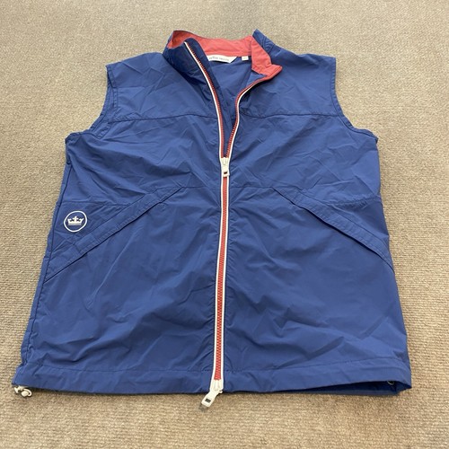 Peter Millar Crown Sailing Vest Men’s Size Small Blue Wind & Water Repellent