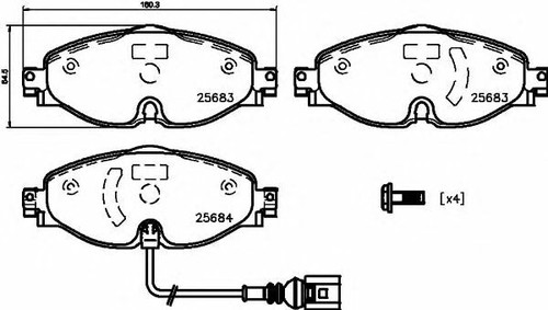 MINTEX Front Axle BRAKE DISCS + PADS SET for SKODA KAROQ 2.0 TDI 4x4 2017-on - Bild 3 von 9