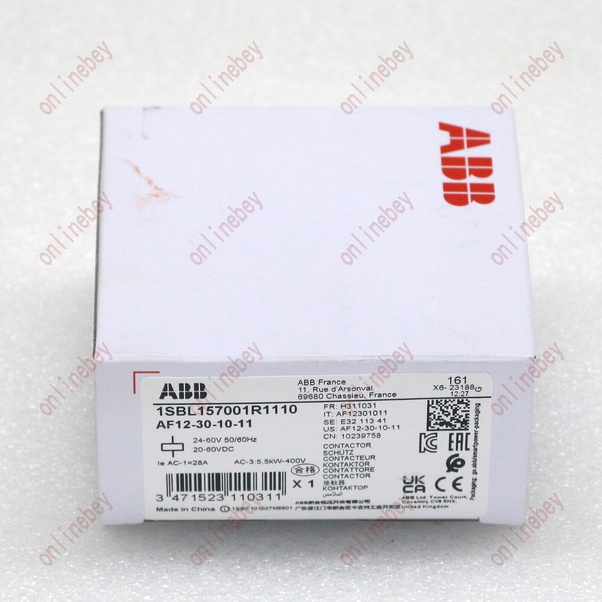 専用ページB one NEW Abb AF12-30-10-11 24-60V50/60HZ 20-60VDC Contactor Fast