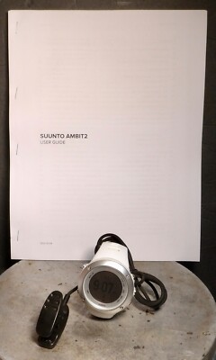 SUUNTO AMBIT 2S ALL WHITE GPS HR ACTIVITY TRACKER WATCH w/USB CHARGER CABLE
