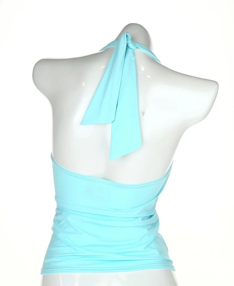 Топ танкини женский Tommy Bahama галстук с бретелью через шею ремень однотонный с подкладкой купальный костюм размер XS - Изображение 2 из 2