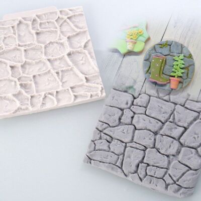 3D Wall Panel Mold 10x10cm Brick Concrete Silicone Mold DIY Decoration Craft 1pc