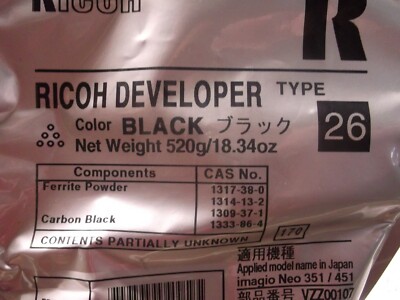 NEW OEM Genuine RICOH TYPE 26 Black Developer | eBay