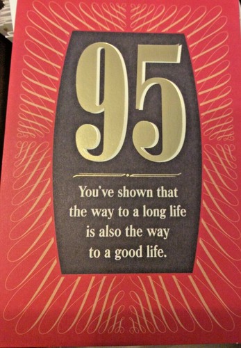 Age 95 Birthday Card 95th Happy BIRTHDAY Cards Choice of 2 Hallmark brand - Picture 11 of 13