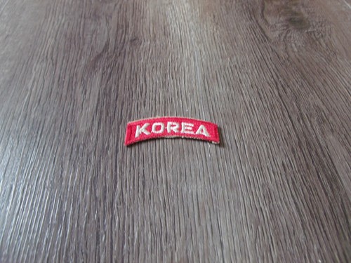 PARCHE MILITAR COREA ROJO BLANCO VINTAGE 1/2 PULGADA DE ALTO - Imagen 1 de 2