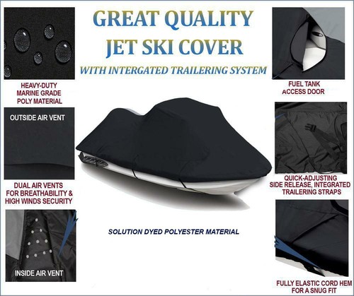 For Sea Doo GTI 90 2020 2021 2022 JetSki Watercraft Mooring Storage Cover - Picture 2 of 7