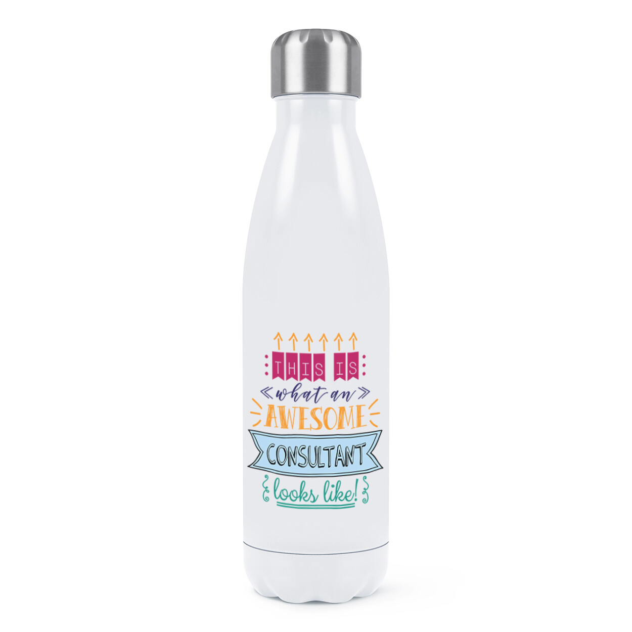 This Is What An Awesome Consultant Looks Like Double Wall Water Bottle Funny
