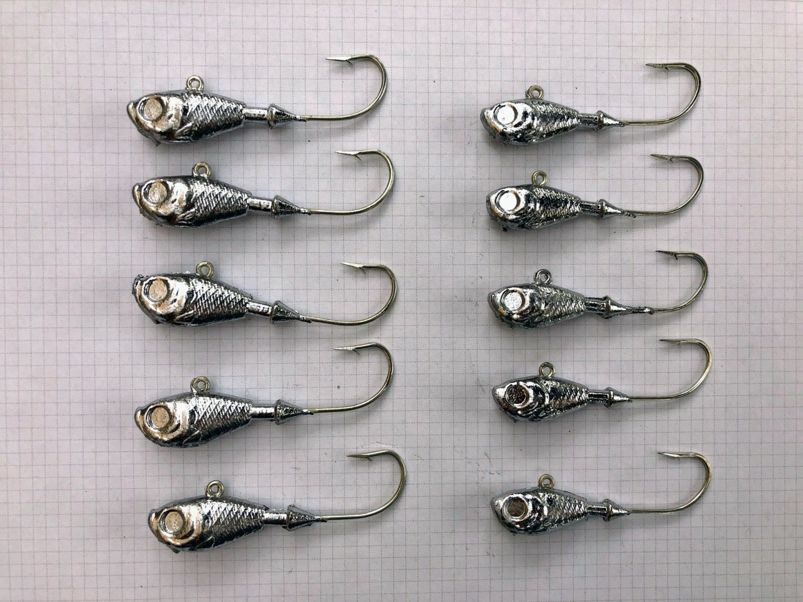 Lot De 21 Leurres Ultra Minnow Jig - Poids 3/4, 1 Et 1-1/2 Oz, Avec œillet Avant, Non Peints