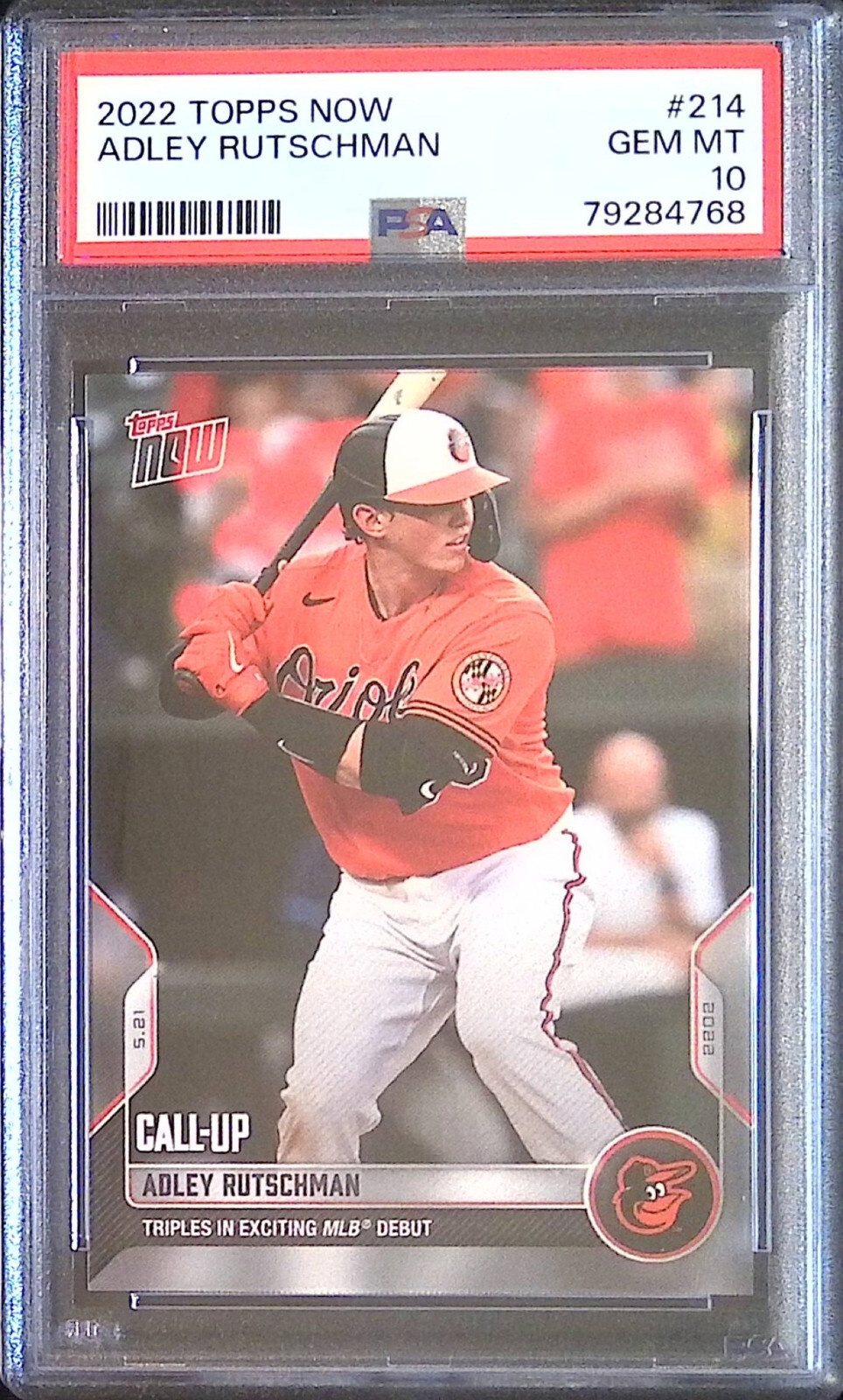 2022 Topps Now #214 ADLEY RUTSCHMAN PSA 10 Rookie RC