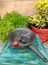 Vintage Moulin-Legumes Rotary Food Mill No 2 Made In France Red Rotating Knob