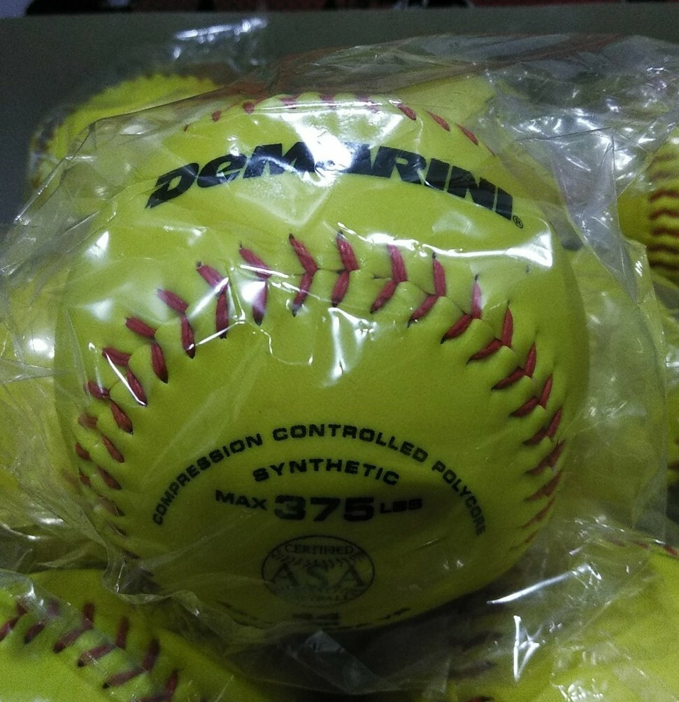 Lot De 12 Balles De Softball DeMarini Orbit 44 COR / 375 Lbs - Performance Cuir Synthétique