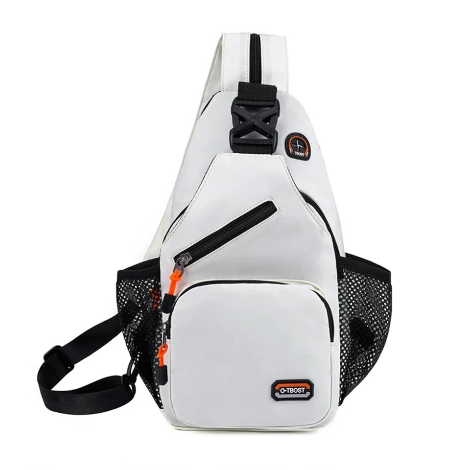 Hombres Mujeres Bolso Bandolera Pecho Oxford Tela Bandolera Viaje Hombro Mochila NUEVO Foto 3 de 4