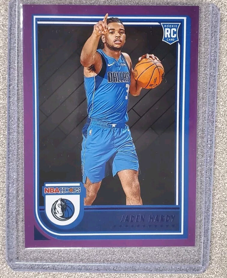 Jaden Hardy 2022-23 NBA Hoops RC Rookie PURPLE #263 Dallas Mavericks