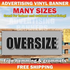 OVERSIZE Advertising Banner Vinyl Mesh Sign Flatbed Truck Trailer Van label load
