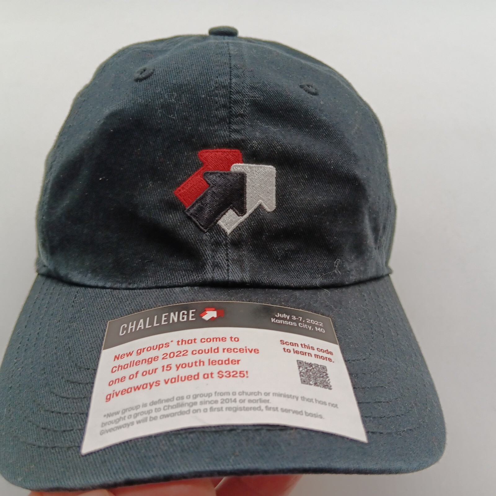 Challenge Black Baseball Cap Hat Adjustable Strap… - image 7