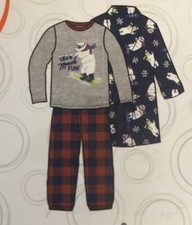 NWT Wonder Nation 3 pc Sleep Set Child Sz M  Top, Bottom, Robe