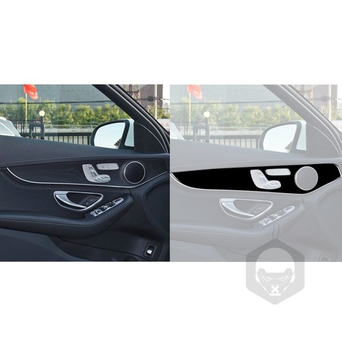 Panel de puerta interior negro brillante piano para Benz Clase C W205 GLC X253 15-20 - Imagen 3 de 14