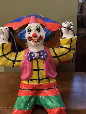Paper Mache Clown With Parachute