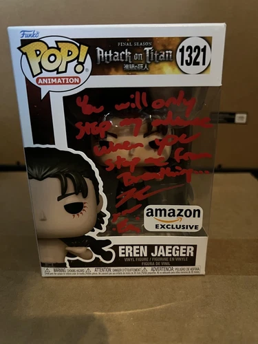 Funko Pop! Animation: Attack on Titan - Eren Jaeger Amazon Exclusive Signed JSA
