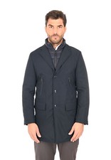 Cappotto Uomo Invernale Elegante Blu Giubbotto Impermeabile Giaccone Panciotto 