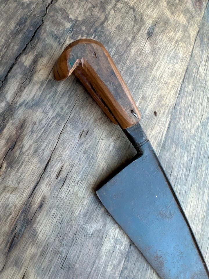 Ancient Old Wooden Handle Steel Blade Mughal Dagger Sword Knife - Image 3 of 4