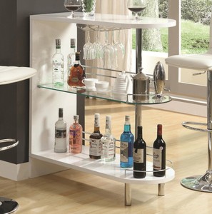 bar glass table contemporary coaster shelf units cabinet unit shelves modern wine liquor tables rack furniture glossy server bars storage