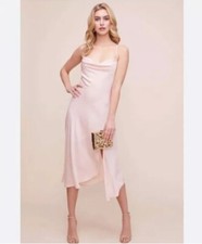 ASTR Blush Pink Gaia Cowl Neck Midi Dress S 