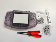 Gameboy Advance Shell Housing Transparent Game Boy IPS Ready Trim Clear Purple