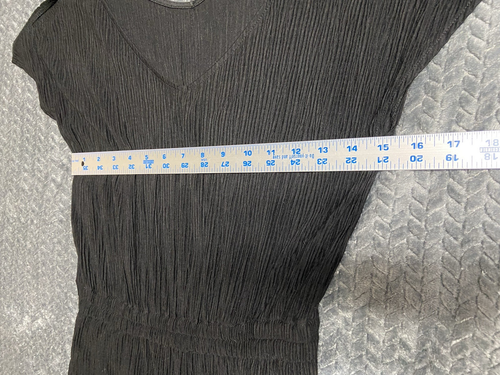 Ann Taylor Jumpsuit Size XS Black Sleeveless Pleated Stretch Polyester Sheer Y2K - Picture 3 of 7