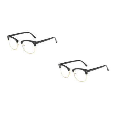US 2 Pairs Blue Light Blocking Glasses Vintage Computer Gamer Gaming Men Women