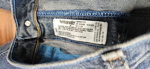Wrangler Premium Performance Cowboy Cut Jeans Men 30x30 Blue Slim Fit 1036MAVVS - Picture 2 of 8