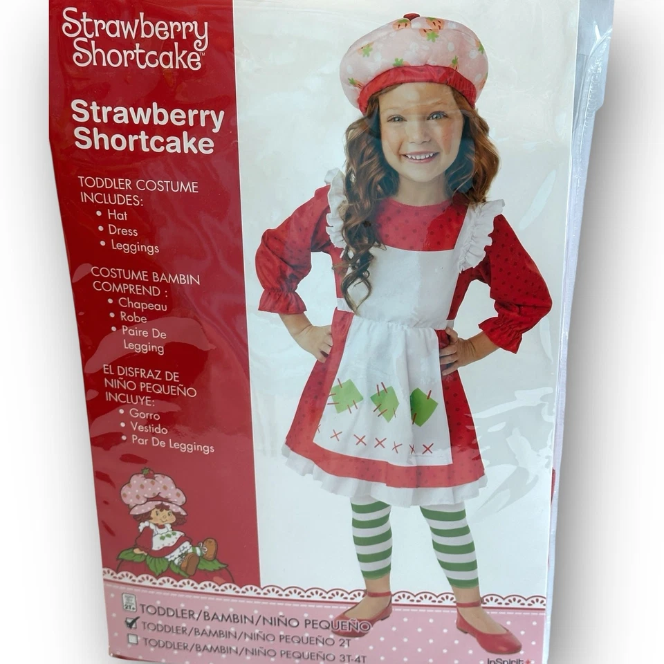 Fresa Pastel Corto Halloween Disfraz Vestido Sombrero Leggings Niño Pequeño 2T Nuevo LINDO Foto 2 de 4